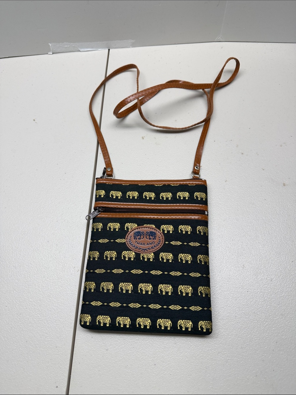 Boho Thai Woven Elephant Crossbody Bag